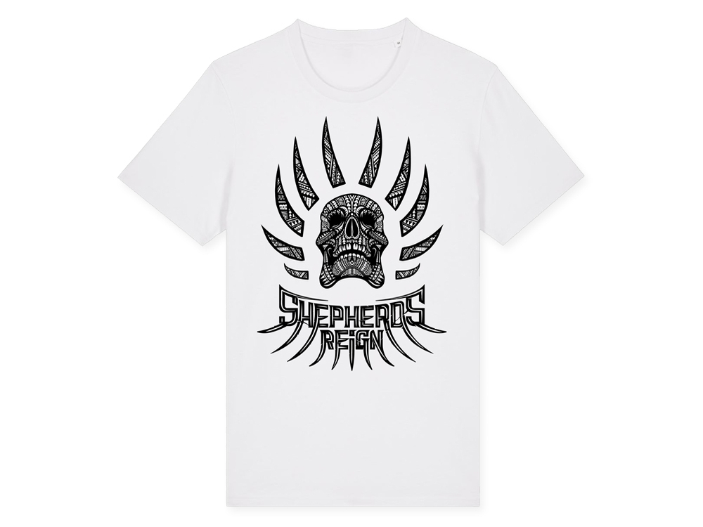 Tatau Skull T-Shirt White/black